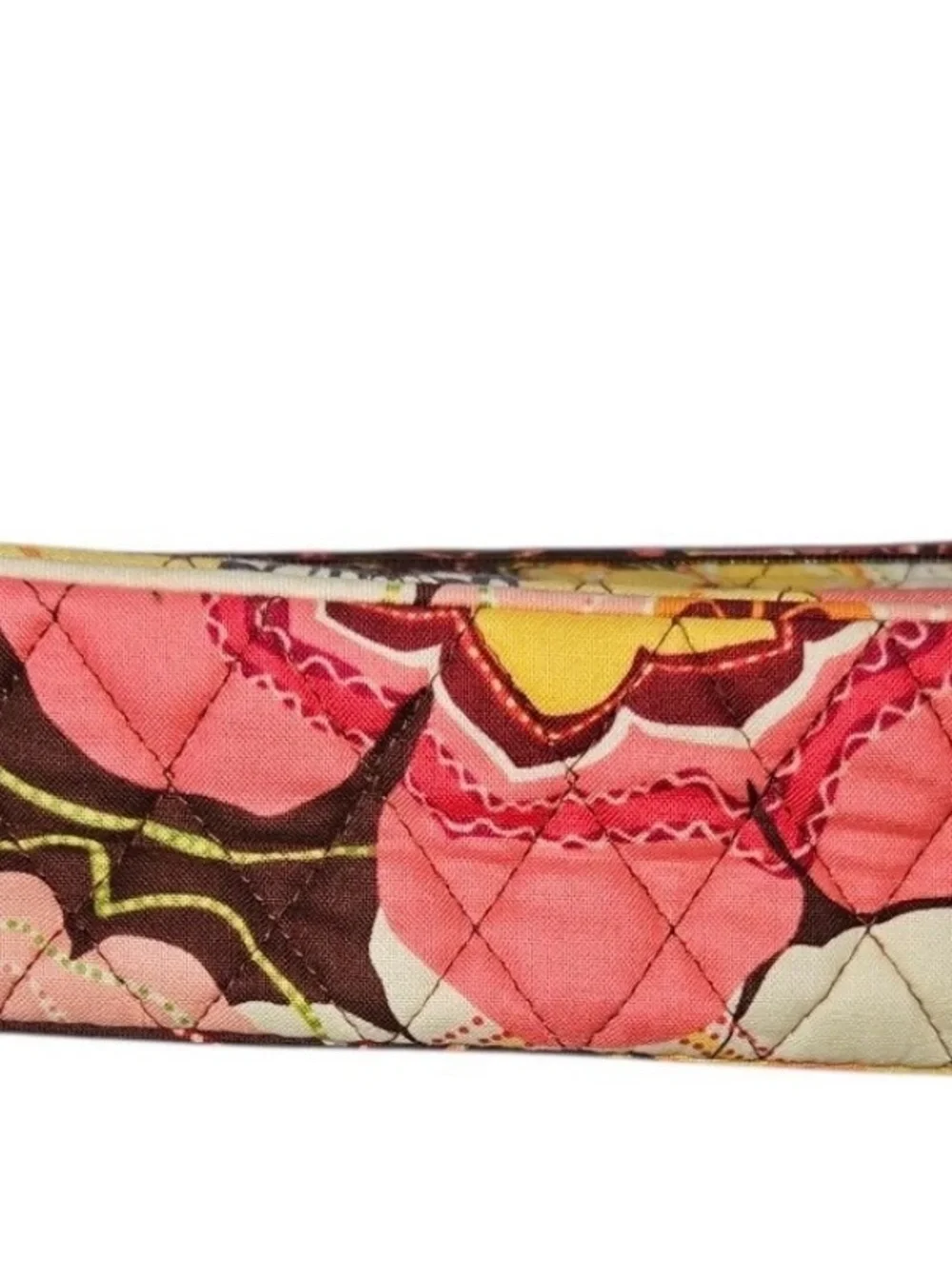 Vera Bradley Yellow Pink Floral Quilted Crossbody